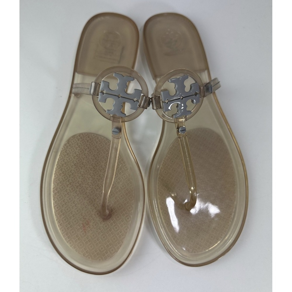Tory Burch Mini Miller Jelly Thong Sandals Clear Flip Flops Womens Size 10M 10 - Picture 13 of 14